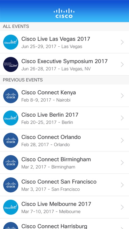 Cisco Events App