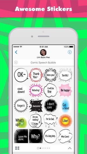 Comic Speech Bubble stickers by wenpei(圖1)-速報App