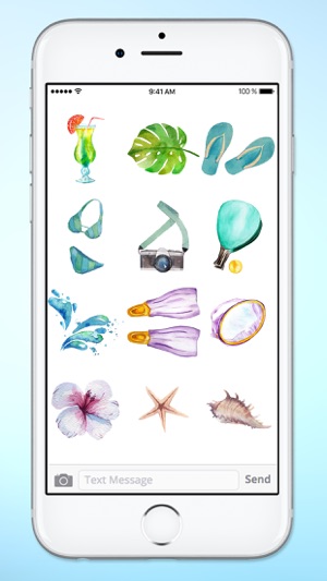 Watercolor Beach and Summer Sticker Pack(圖5)-速報App