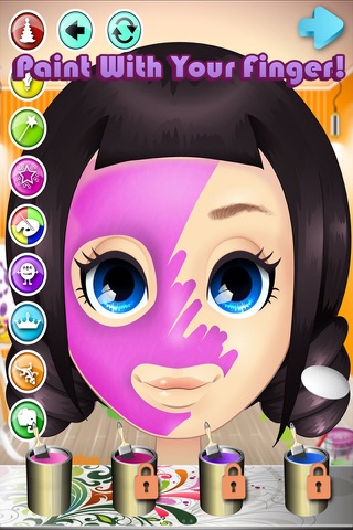 Finger Face Paint - Salon Game screenshot 3