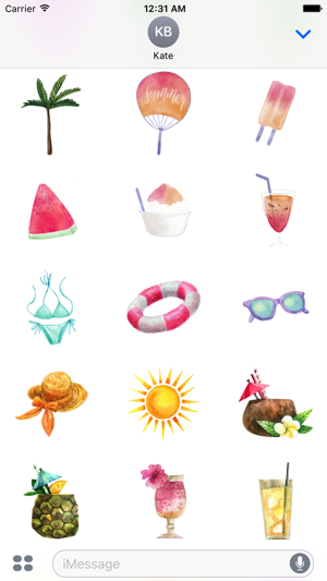 Pretty Summer Holiday Stickers Pack(圖3)-速報App