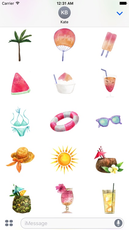 Pretty Summer Holiday Stickers Pack