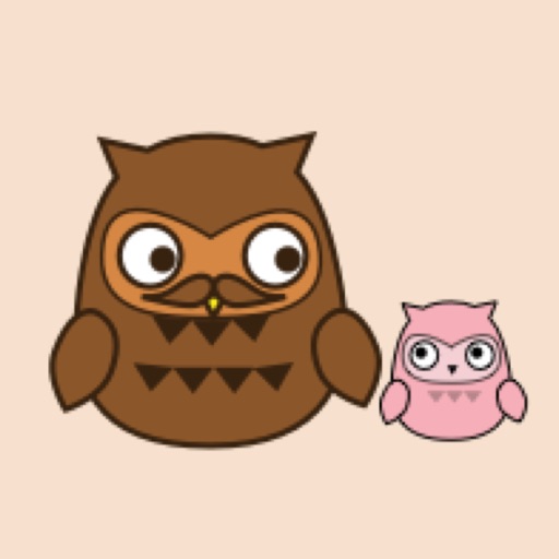 Owl Dad  for Father's day Kawaii emoji iOS App