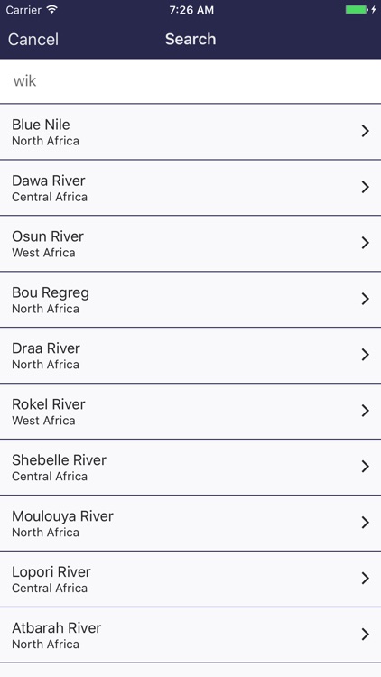 African Rivers: Trivia, Flashcards, Reference screenshot-3