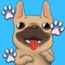 Share cute frenchies via iMessage, messanger, WhatsApp or facebook chat