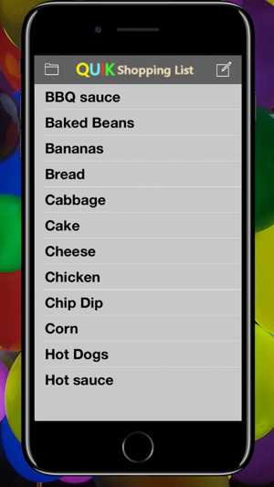 Quik Shopping List