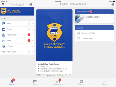 Mayfield East Public School - Skoolbag - náhled