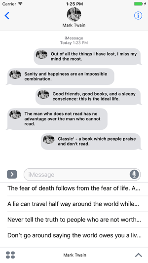 What Would Mark Twain Say? for iMessage