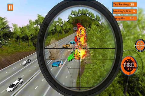 Traffic Car Sniper Shooting screenshot 2