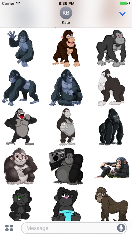 Gorilla Funny Stickers