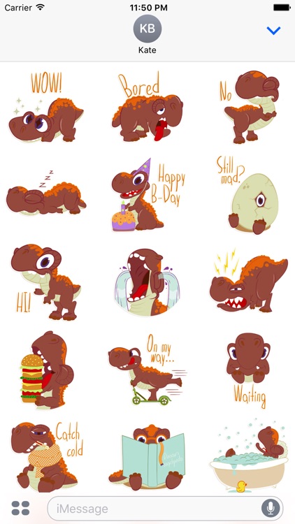 Dinos The Dinosaur Stickers for iMessage