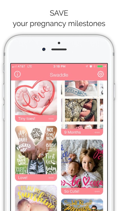 Swaddle - Baby Pics Pregnancy Stickers Moments App screenshot 4