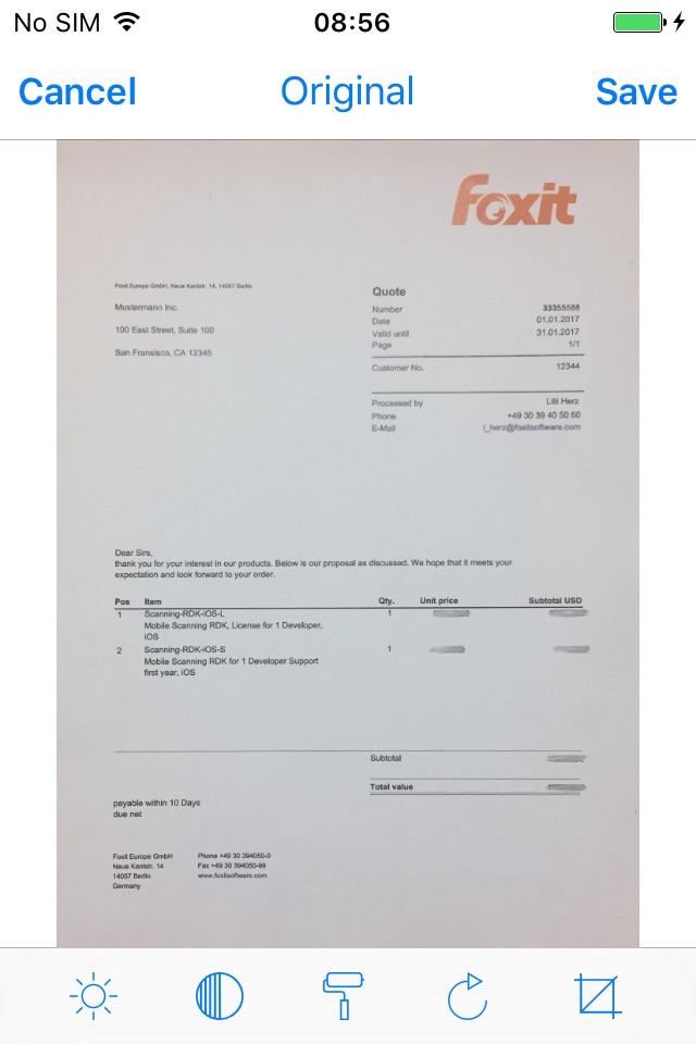 Foxit PDF Scanner screenshot 2