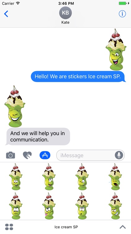 Ice cream SP emoji stickers screenshot-3
