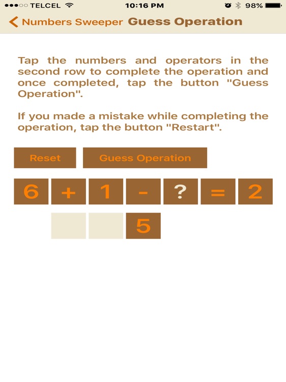 Numbers Sweeper - for iPad