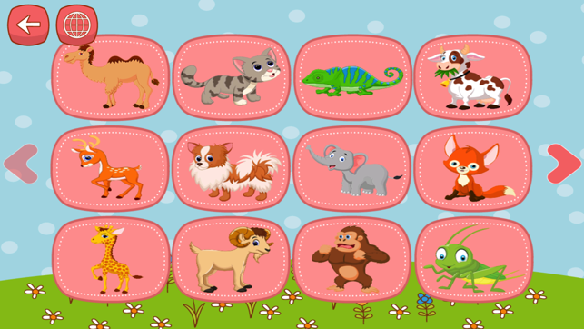 English Animal Zoo Puzzles - ABC First W