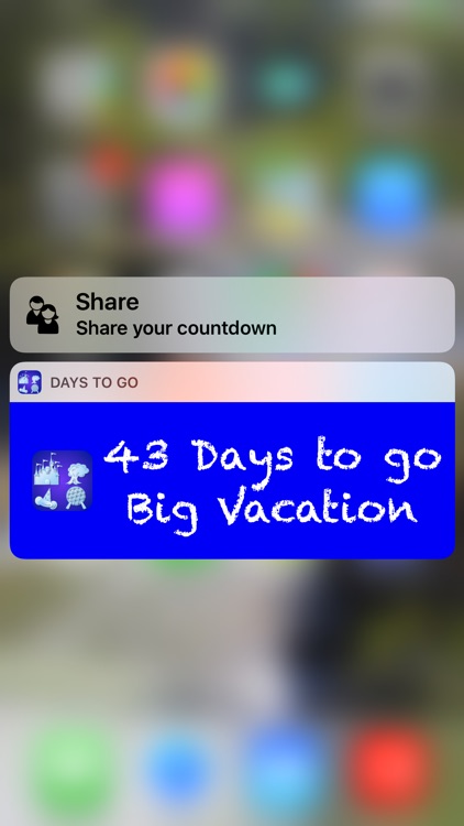 Days to go WDW II