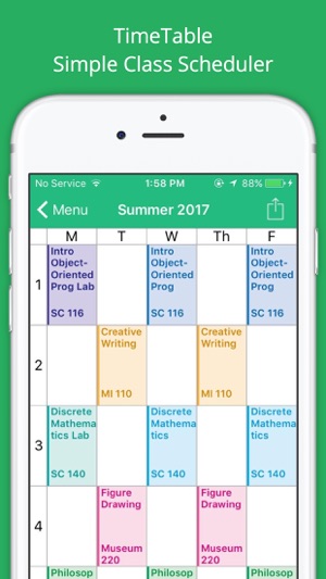 TimeTable -  Class Scheduler