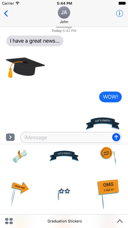 Graduation Stickers for iMessage