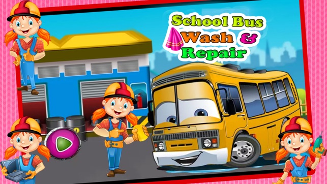 School Bus Wash And Repair - kids Game