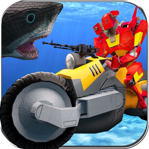 Moto Robot vs Monster Sharks icon