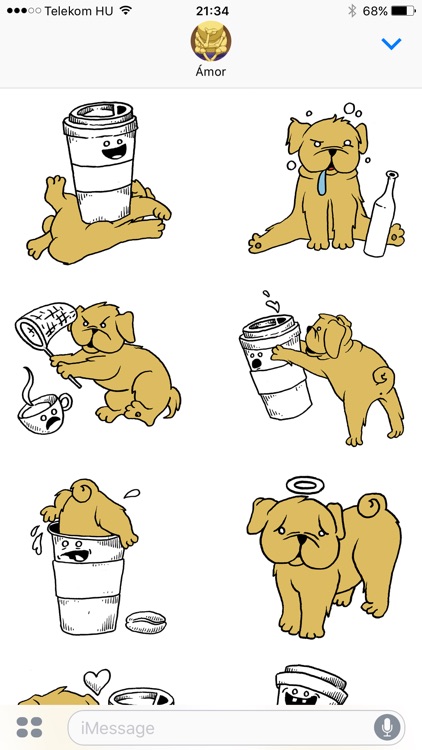 Kaffee the Coffee Dog Stories Sticker Pack