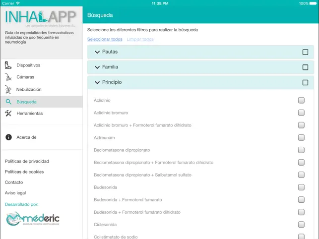 Captura de Pantalla 5 InhalApp - Méderic Ediciones iphone