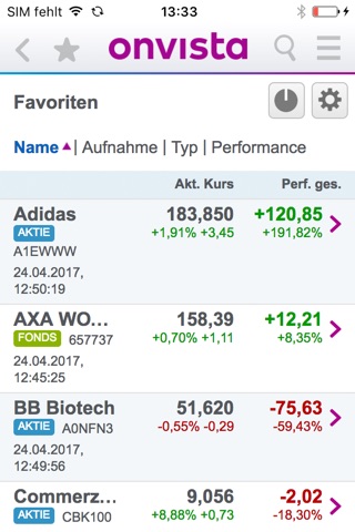 Börse - Aktien - Realtimekurse screenshot 2