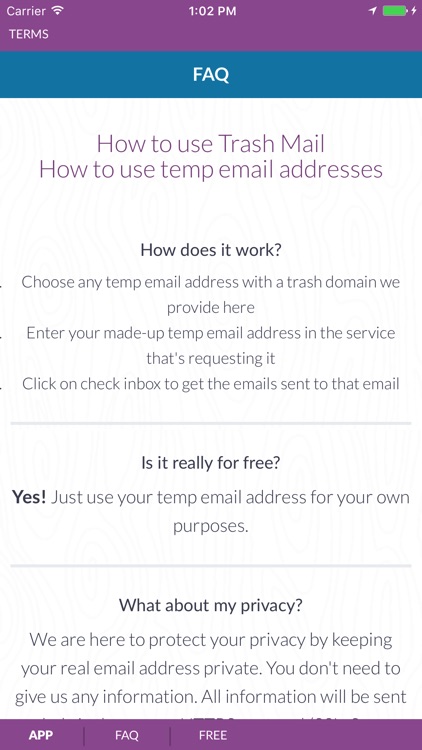 Trash Mail - Create temp email addresses