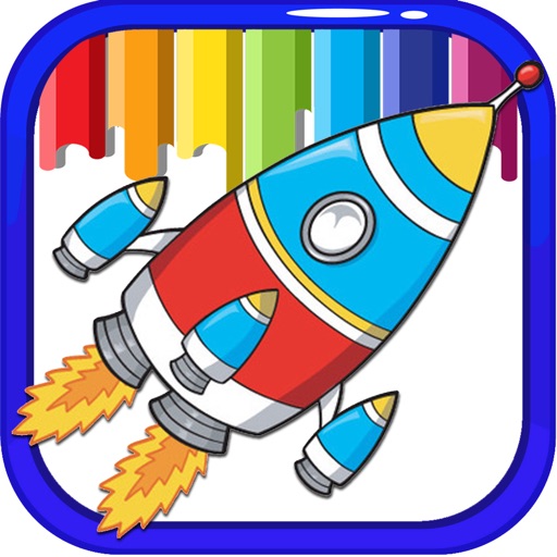 Rocket Cartoon Coloring Pages Games Edition by Thana Chumnanchanan