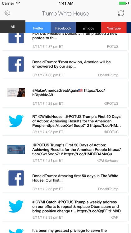 Trump White House Consolidated News Release Feed