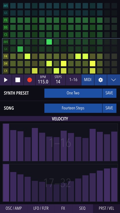 Xynthesizr: 32-step matrix sequencer/synthesizer