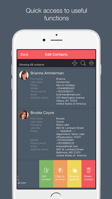 Contacts Optimizer Pro screenshot