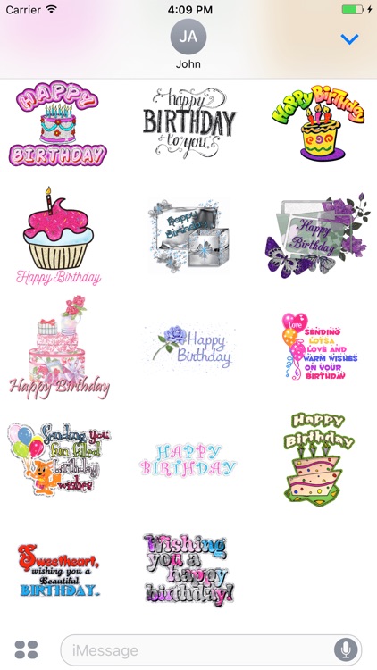 Animated Anniversary & Happy Birthday GIF Stickers screenshot-3
