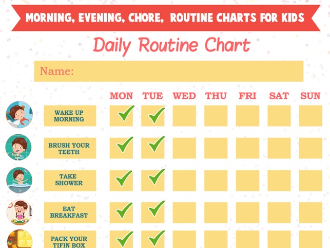 Kids Schedule Chart