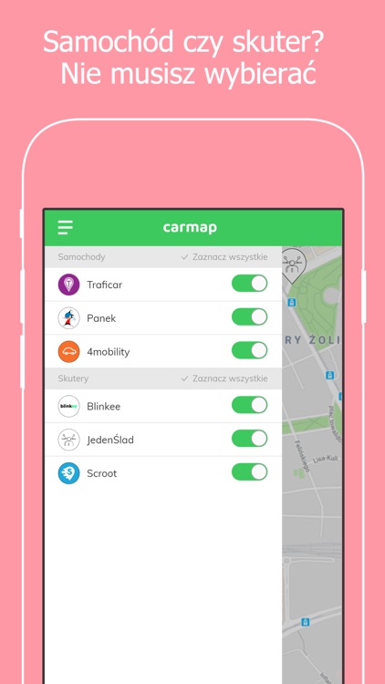 Carmap - carsharing agregator