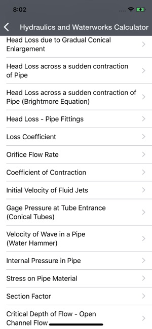 Hydraulics and Waterworks Calc(圖4)-速報App