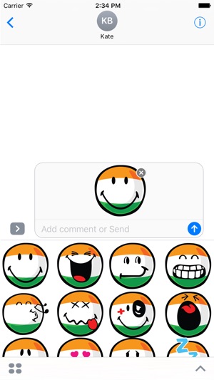 Indian Smiley Stickers