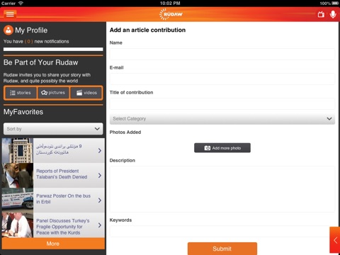 Rudaw for iPad screenshot 3