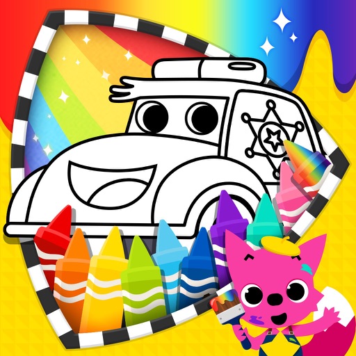 PINKFONG! Cars Coloring Book
