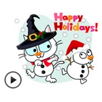 Happy New Year Animated Cat