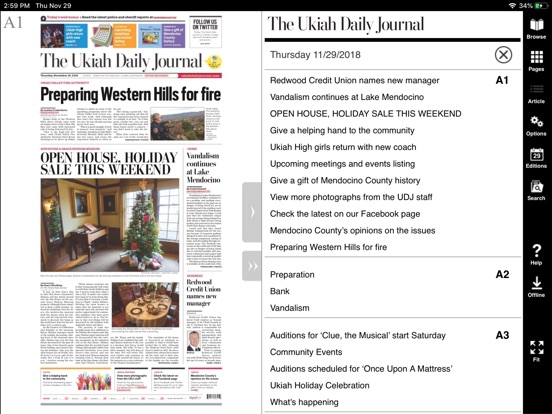 Screenshot For Ukiah Daily Journal Eedition Screenshot For Ukiah Daily Journal Eedition