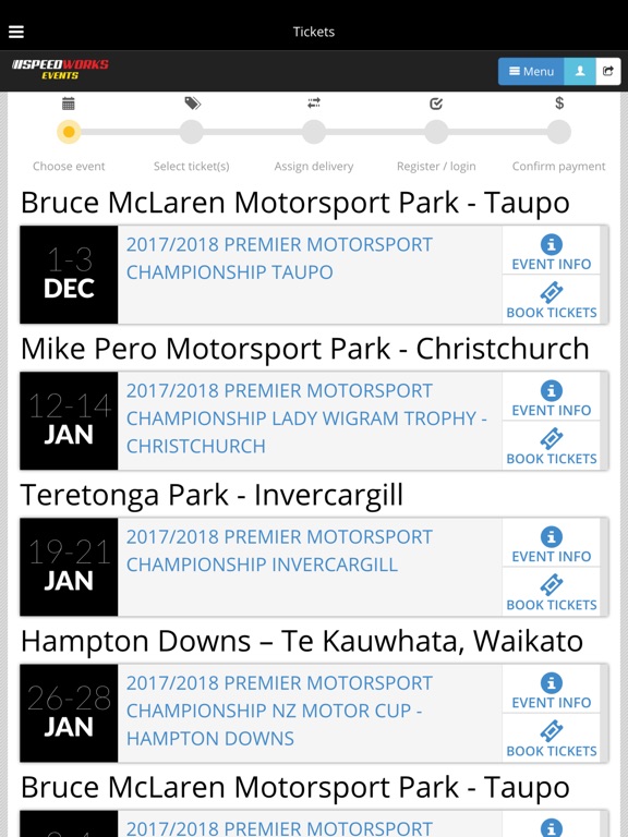iPad Image of Speedworks Events