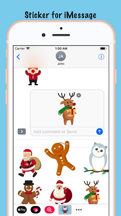 Snow Christmas Cartoon Sticker