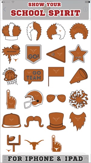 University of Texas Stickers for iMessag