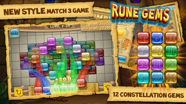 Rune Gems - Block n Tile Crush screenshot-0