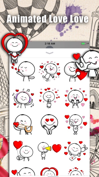 Animated Love Love Stickers