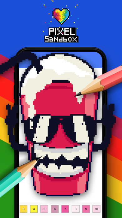 Pixel Sandbox Color by number screenshot 2