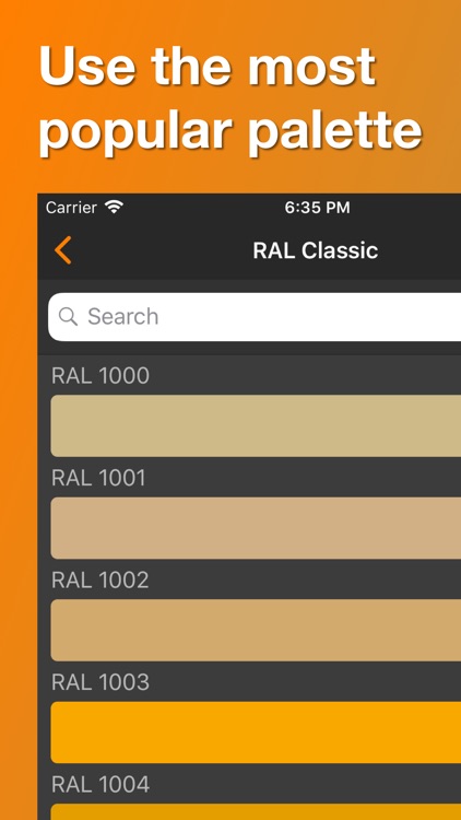 RAL. Color palette