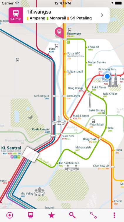 Kuala Lumpur Rail Map Lite